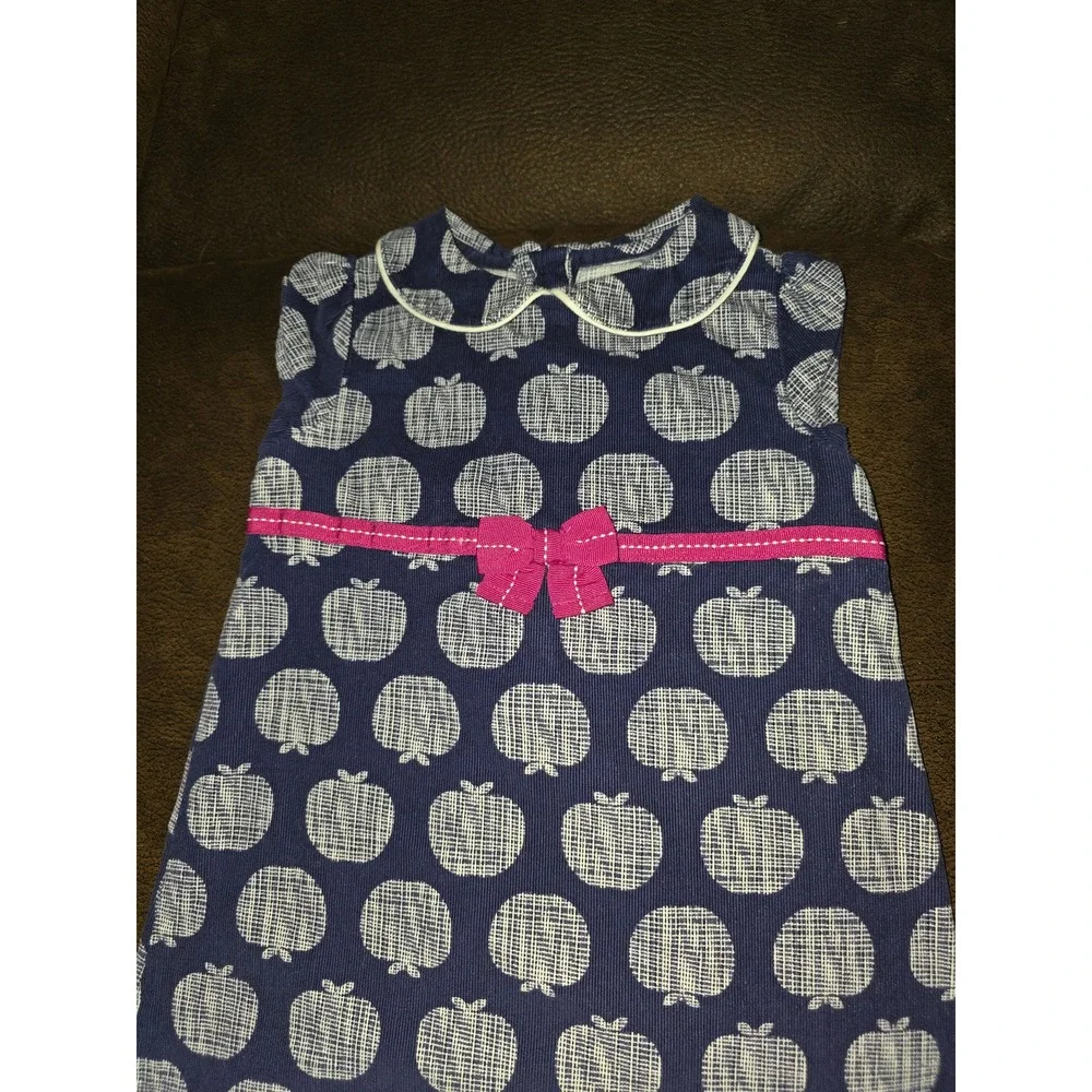 Gymboree charm class apple dress navy size‎ 3t
